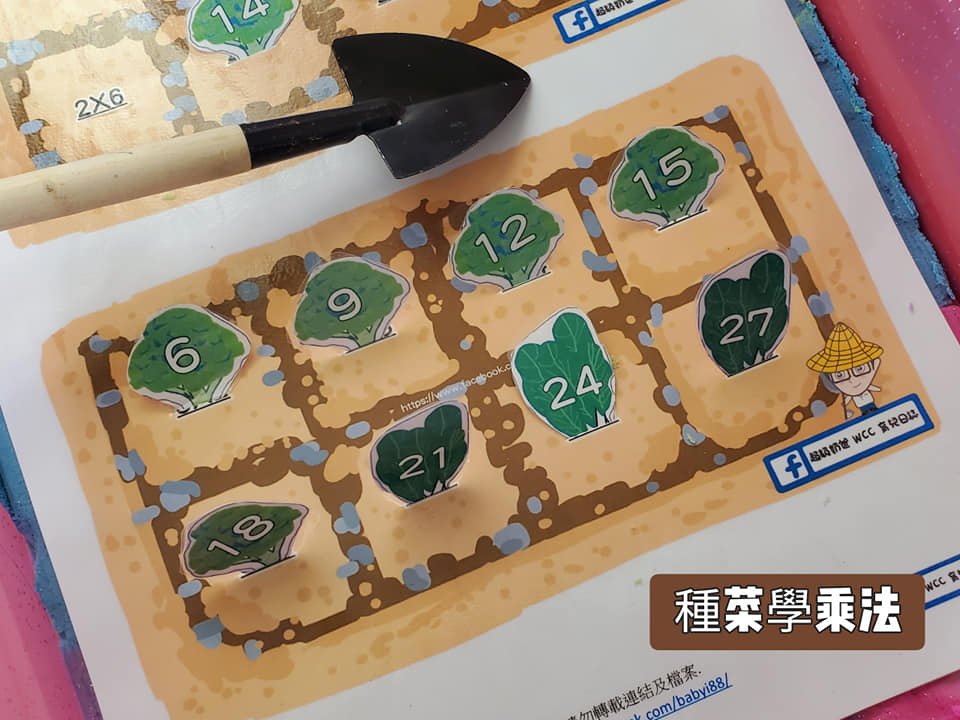 種菜學乘法